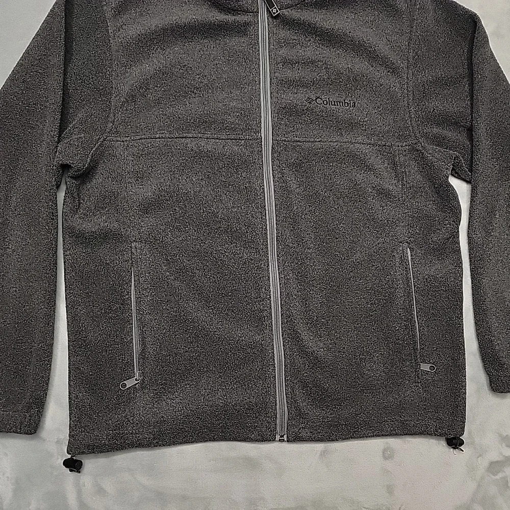 Columbia Jacket Mens M Gray WM6113 Steens Mountain Full Zip Fleece Outdoor Warm